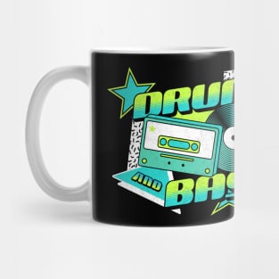 DRUM AND BASS  - 90s Steez (aqua/lime) Mug